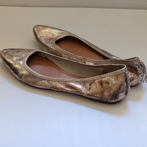 Great condition FRYE women's metallic Regina Ballet Flats Size 10 - Picture 8 of 13